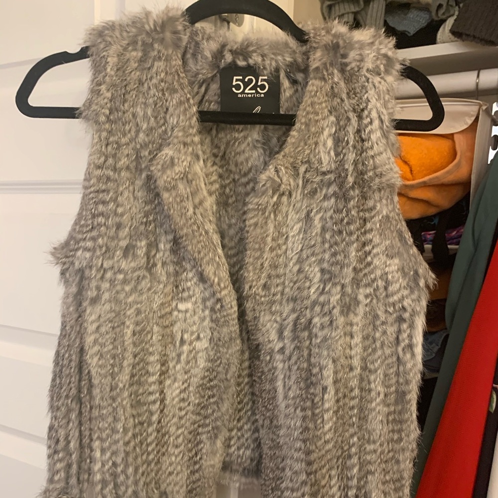 Small Gray Fur Vest (Small)